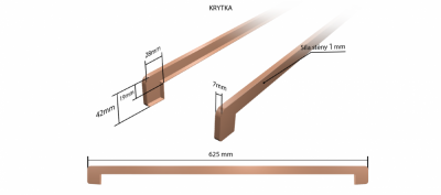 Plastová krytka obojstranná bočné 600 mm (k dřevotřískovým parapetom)