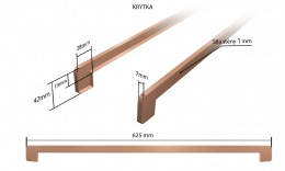 Vnútorné drevotrieskové parapety nos 40 mm - Plastová krytka oboustranná boční 600 mm (k DŘEVOTŘÍSKOVÝM parapetům)